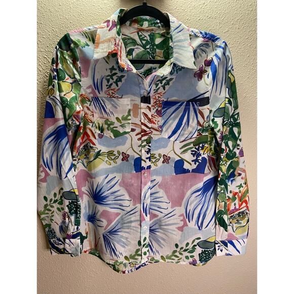 Soft Surroundings Tops - Soft Surroundings Women Floral Print Shirt Sz S